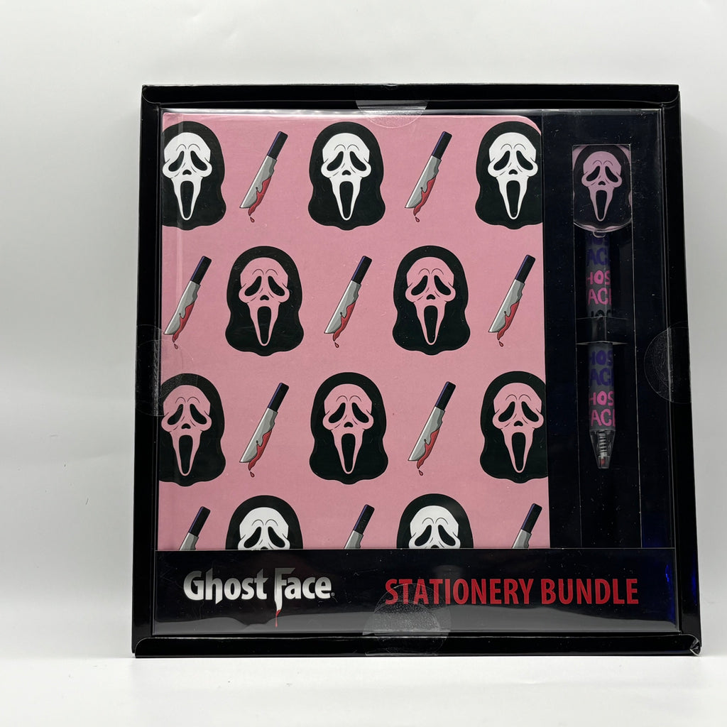 Ghost Face pink stationery bundle front