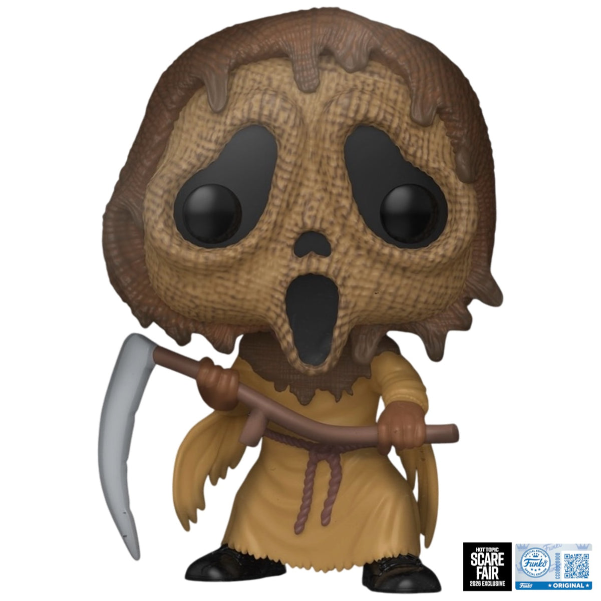 Funko Pop! Ghost Face Scarecrow Mask 2089 holding a scythe, Hot Topic Scare Fair 2026 Exclusive