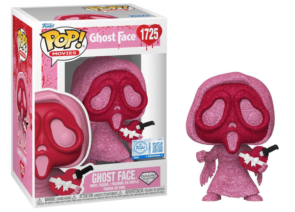 Ghost Face Funko Pop! Movies #1725 Diamond Collection with pink Valentine's Day packaging and Special Edition sticker