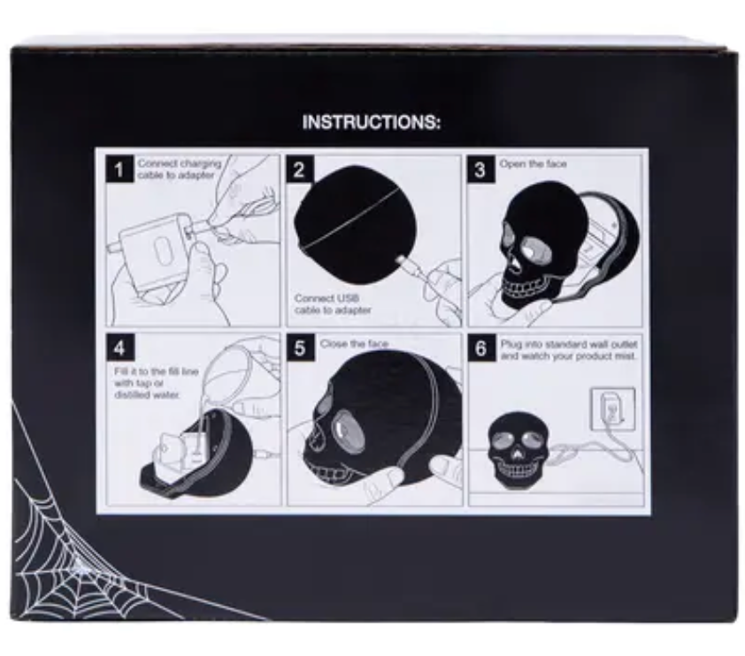 Halloween Mist Skull setup instructions
