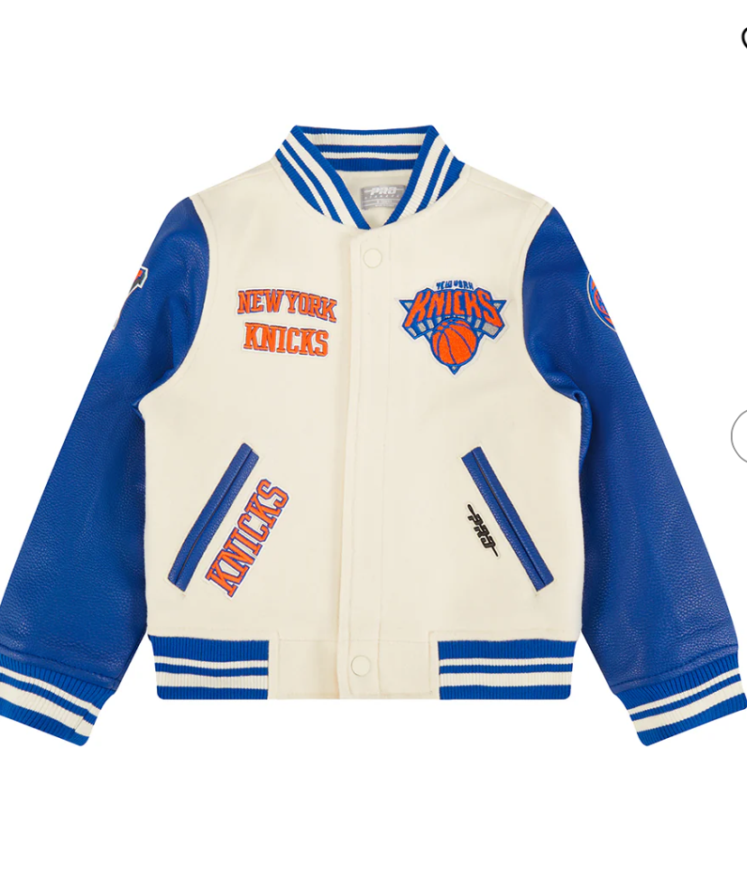 NY Knicks Kids Retro Classics Varsity Jacket — Youth (Pro Standard)