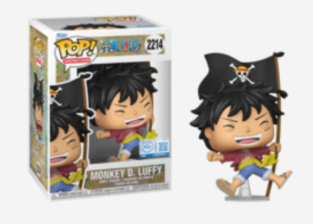 Funko Pop! One Piece Monkey D. Luffy with Flag #2214 Funko Shop Exclusive
