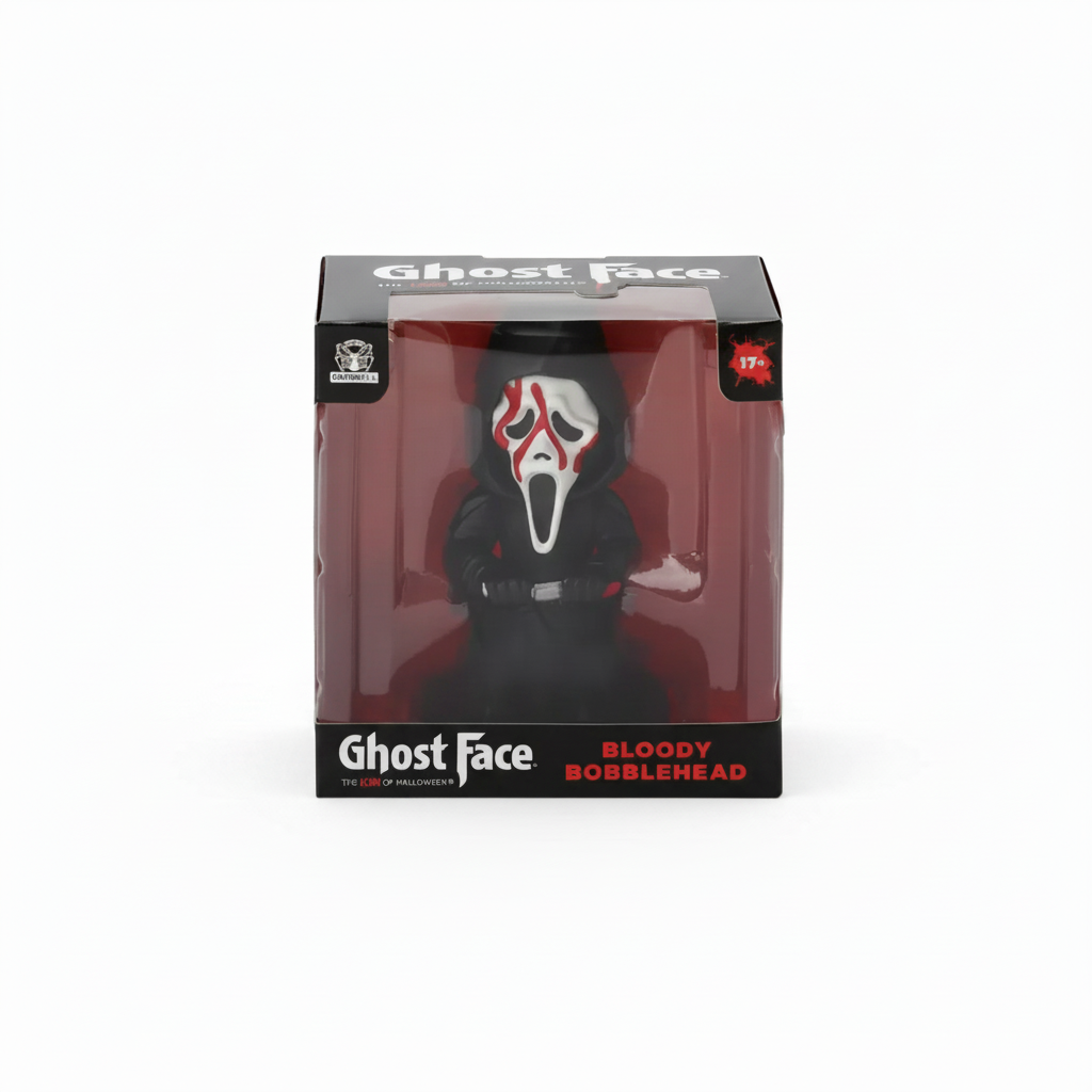Ghost Face Bloody Bobblehead CultureFly in box front view