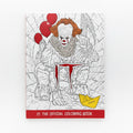 IT The Official Coloring Book front cover featuring Pennywise