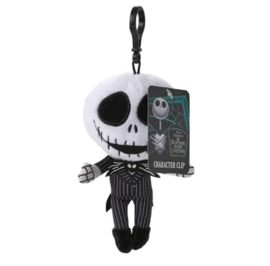 Jack Skellington plush character bag clip