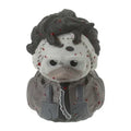 Leatherface TUBBZ Mini Five Below exclusive in black and white with red blood splatter, out of box