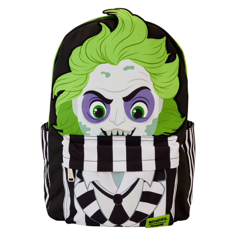 Beetlejuice Cosplay Full-Size Backpack — front view
