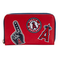 MLB Los Angeles Angels Patches Zip Around Wallet — front view