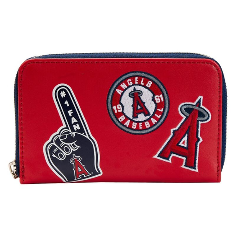 MLB Los Angeles Angels Patches Zip Around Wallet — front view