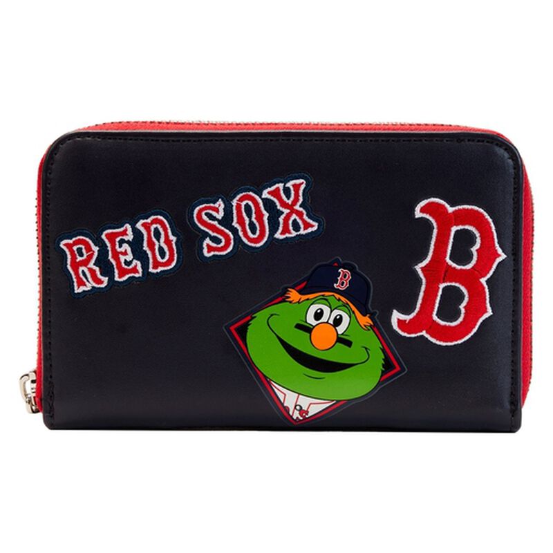 MLB Boston Red Sox Patches Zip Around Wallet — front view