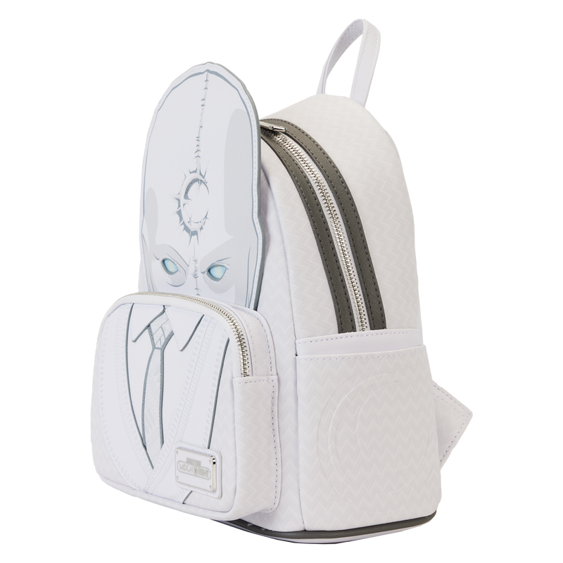 Loungefly C2E2 2024 Mr. Knight light-up mini backpack — side view and pocket