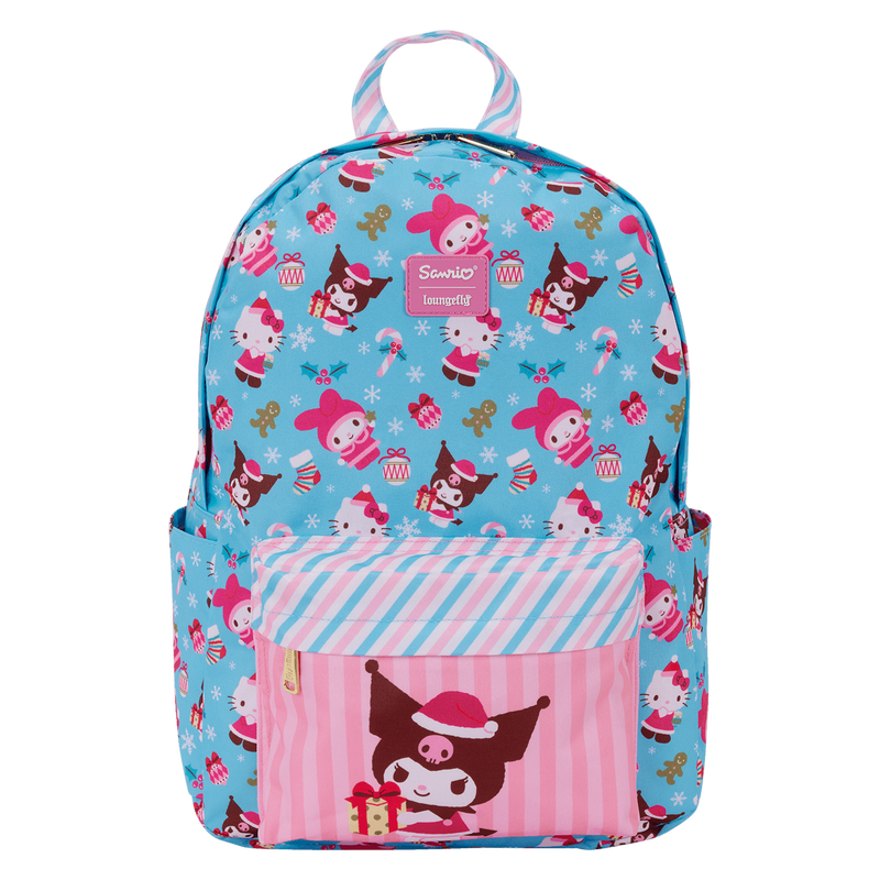 Sanrio Kuromi Holiday All-Over Print Full-Size Backpack — front view