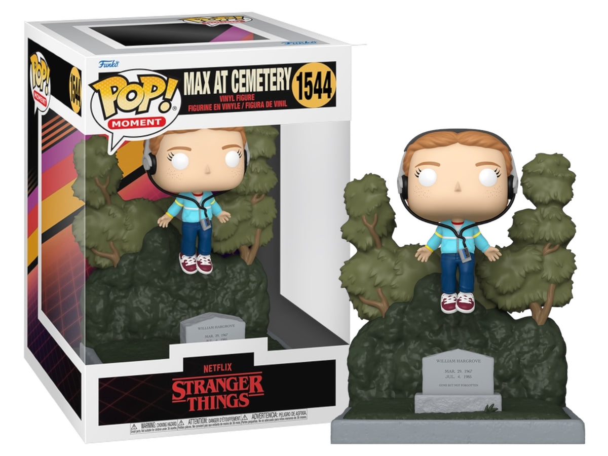 Funko Pop Moment Max at Cemetery 1544 boxed with scene