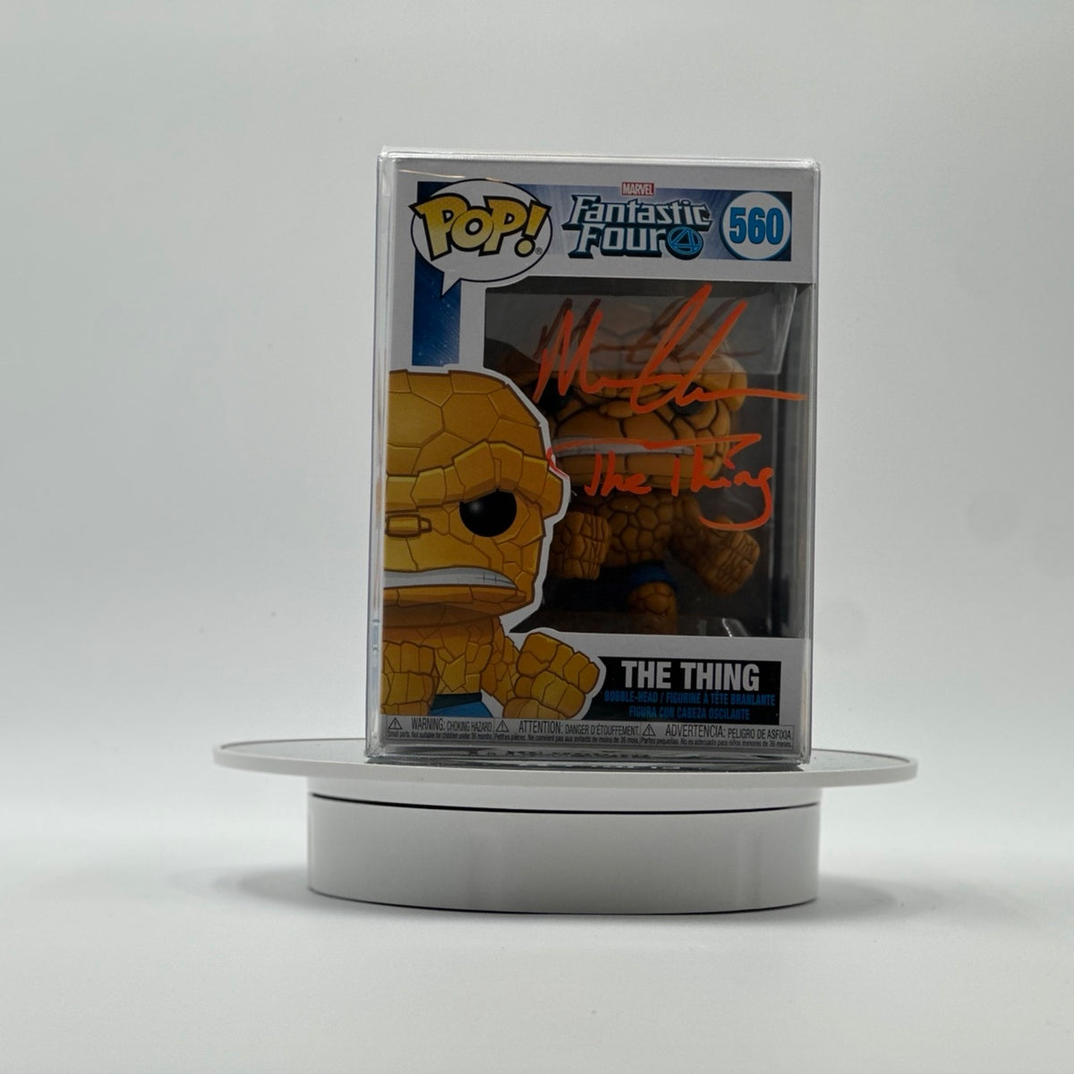Michael Chiklis signed The Thing Funko Pop 560 front