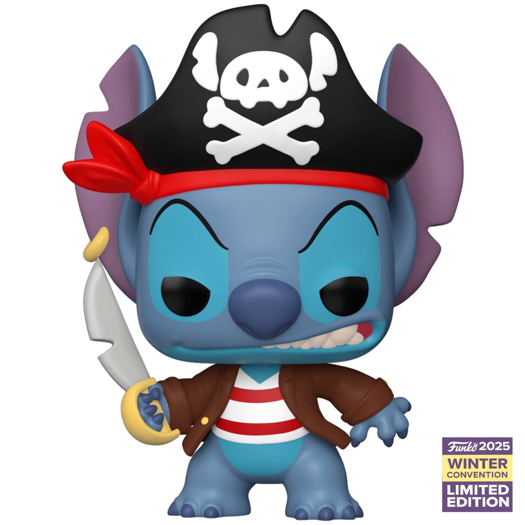 Pirate Stitch Funko Pop! 1659 vinyl figure wearing a skull-and-crossbones pirate hat