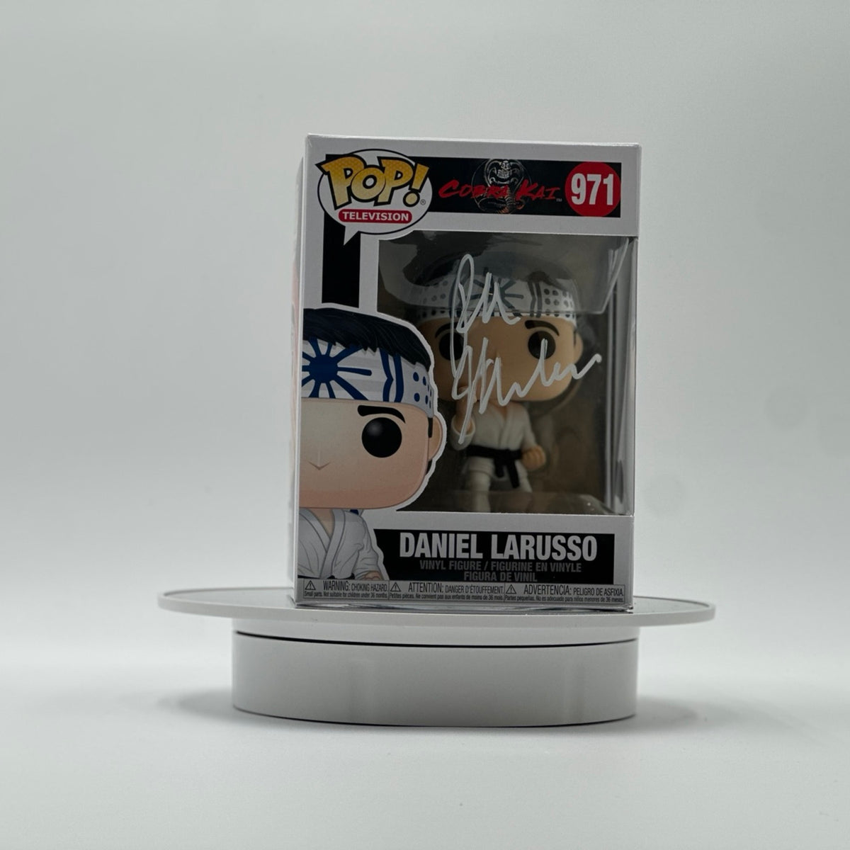 Ralph Macchio signed Daniel LaRusso Funko Pop 971 front
