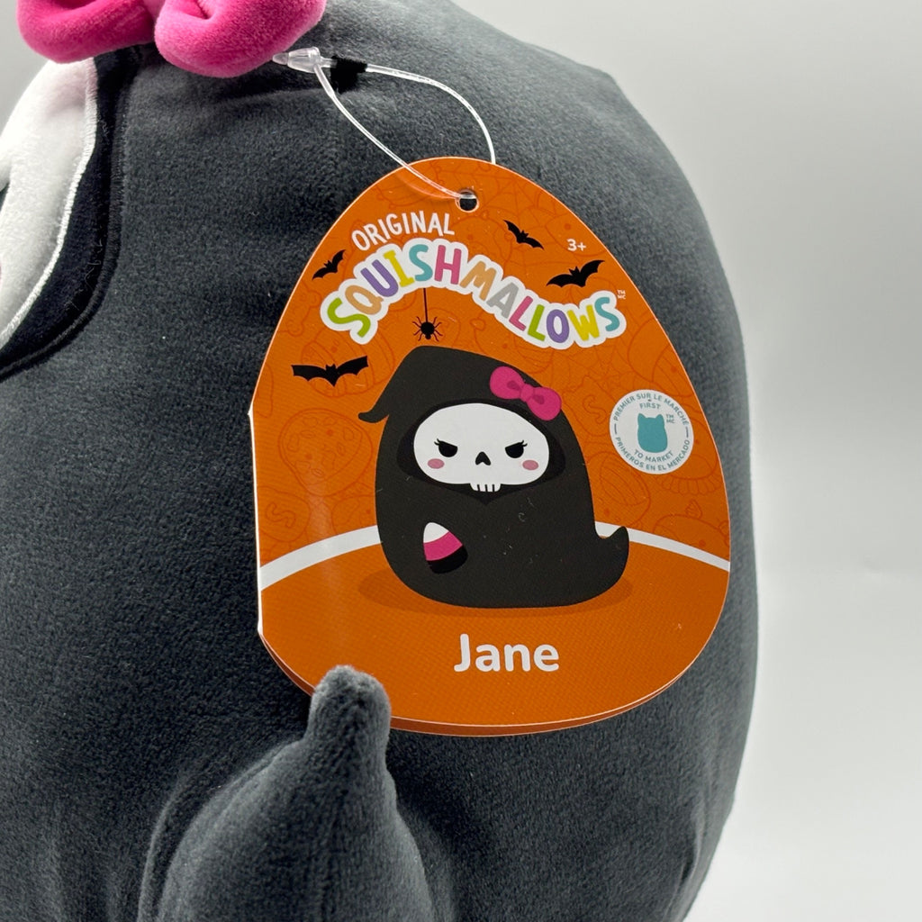 Squishmallows Halloween Jane grim reaper plush product tag