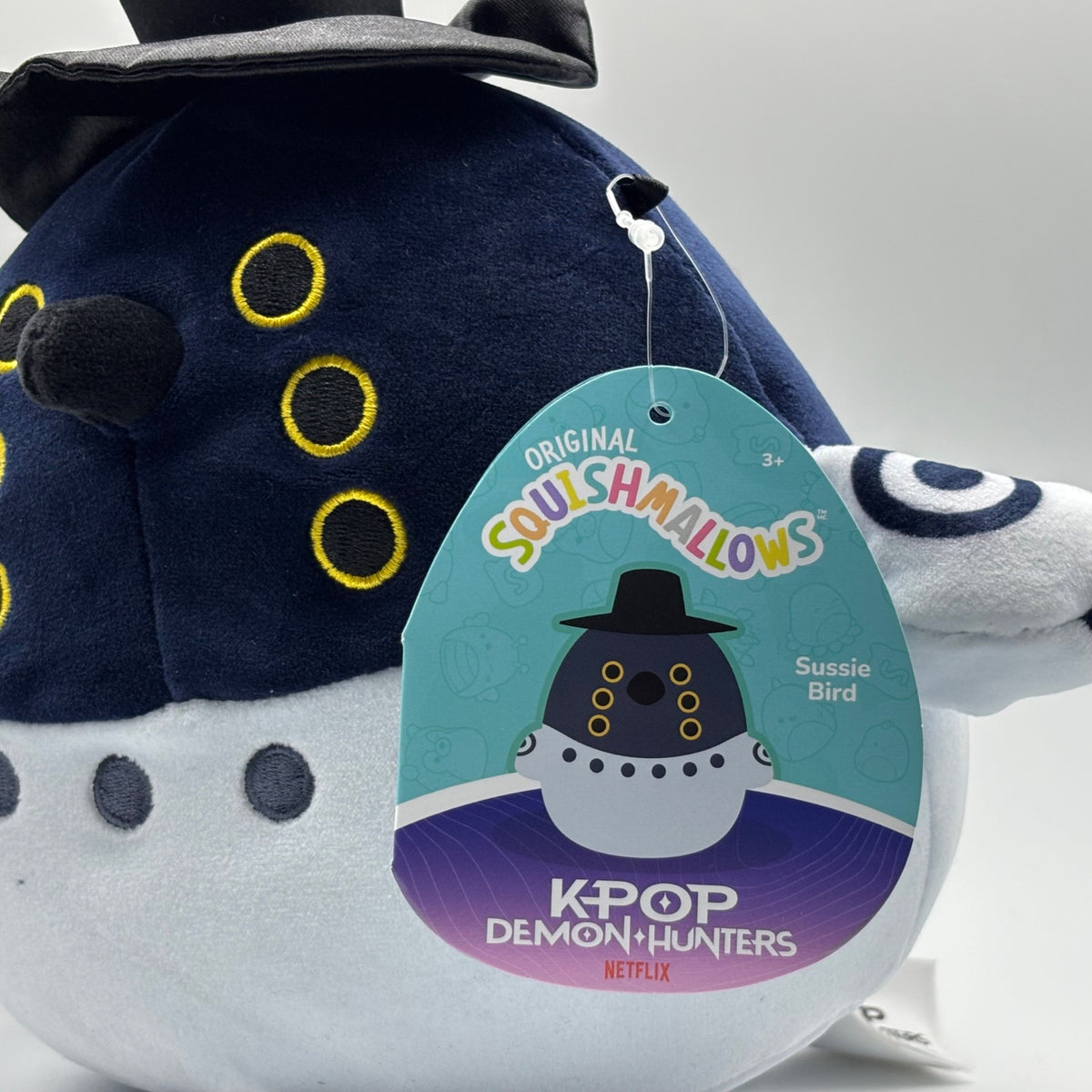 Squishmallows KPop Demon Hunters Sussie Bird plush product tag