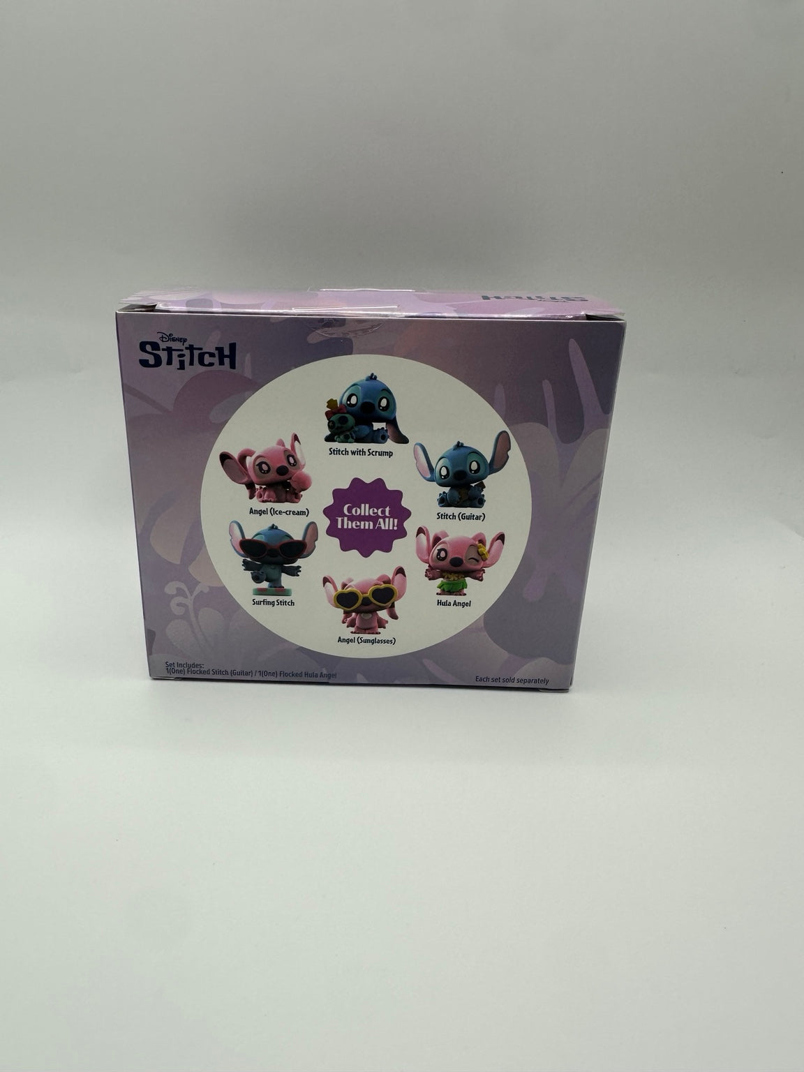 Back of the Stitch Guitar and Hula Angel figure two-pack; other pictured designs are not included