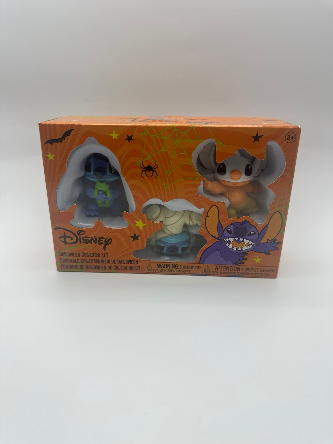 Included Disney Stitch Halloween Collector Set with three mini figures