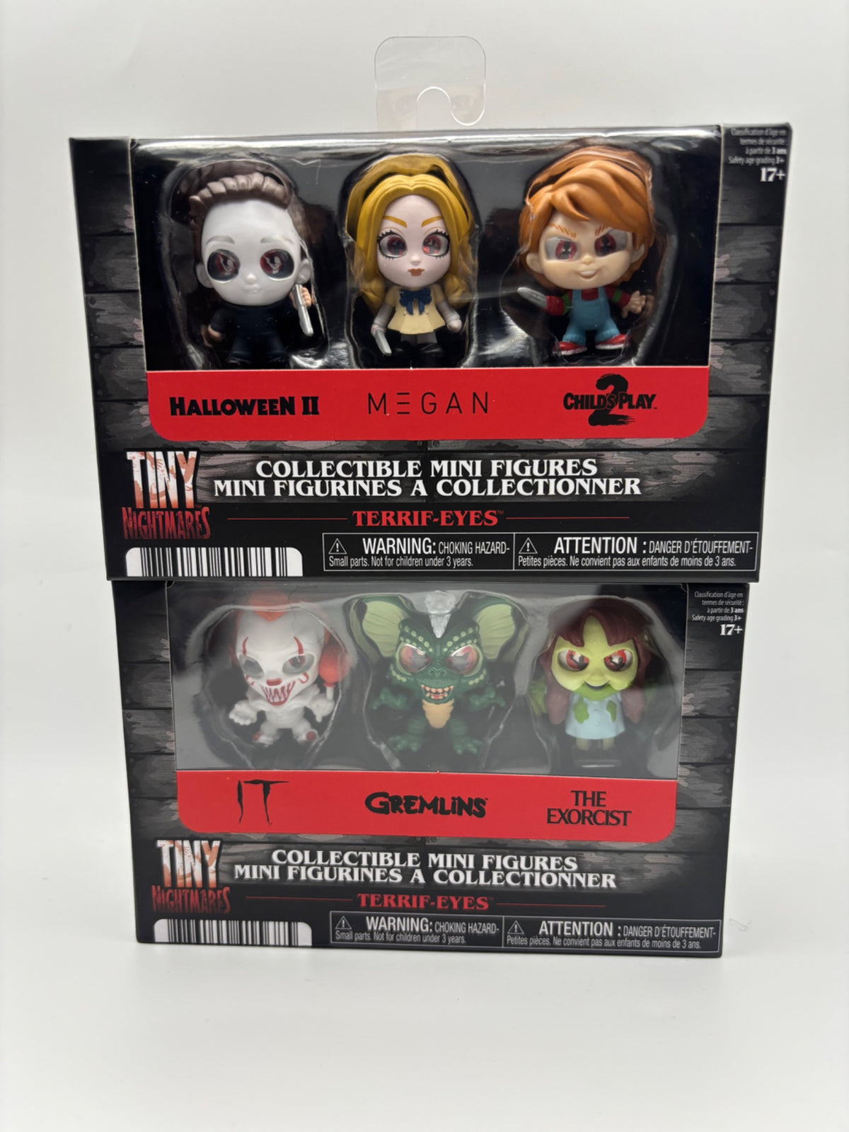 Tiny Nightmares Terrif-Eyes horror mini figures two-pack set front