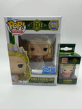 Front of Glinda in Wedding Gown Funko Pop number 1929 with Special Edition sticker and matching Glinda Pocket Pop keychain