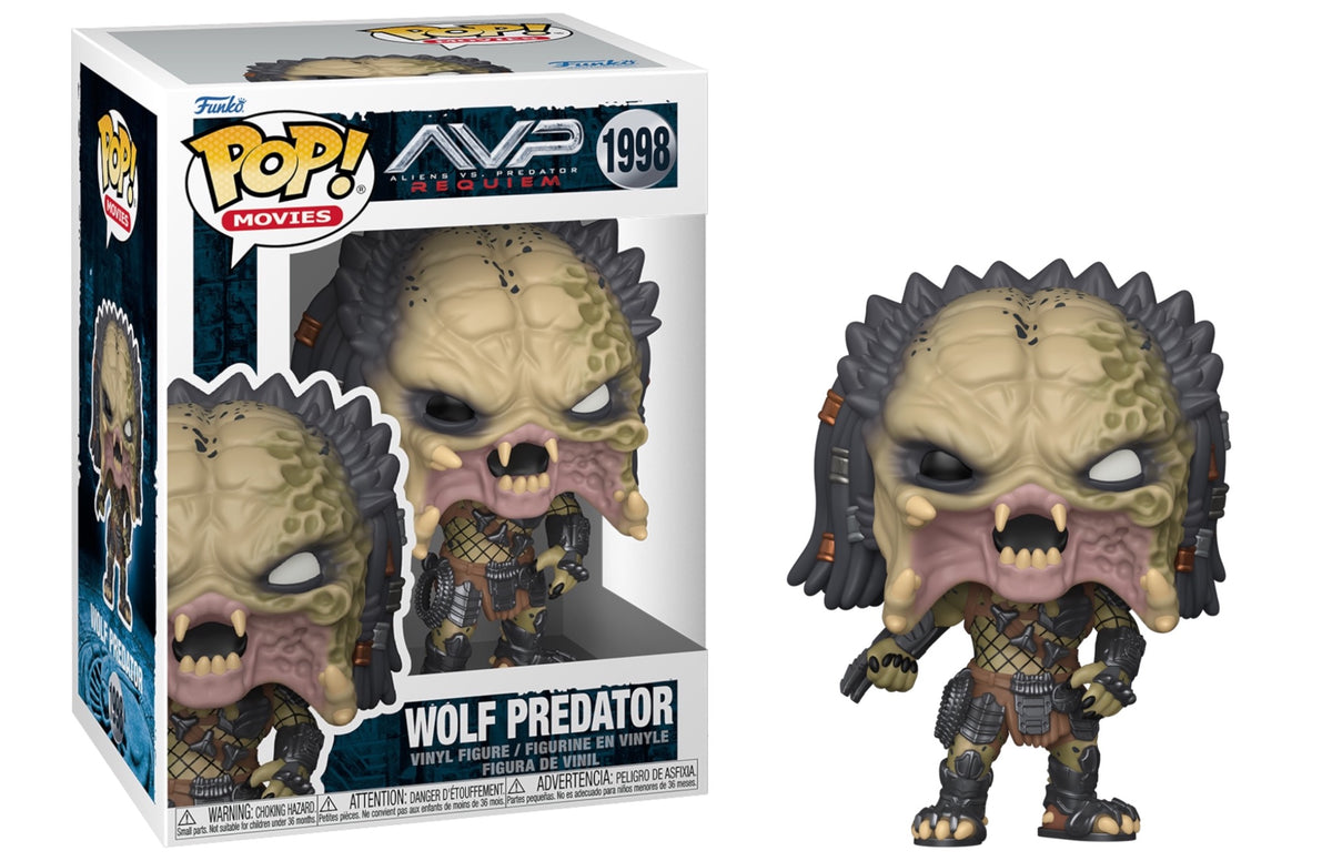 Wolf Predator #1998 standard unmasked Funko Pop! figure and box